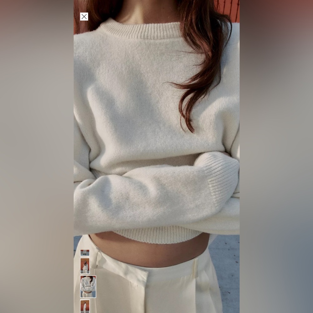 COPY Zara Creamy Softest Oversized Softest Sweater M NWT